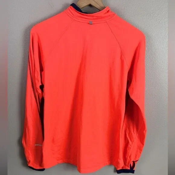 Nike Orange & Blue 3/4 Fleece Pullover Sweatshirt - Picture 2 of 6